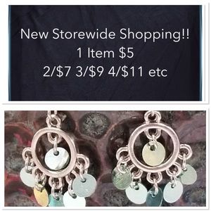 NEW 1" Green Shimmering Dangle Drop Earrings